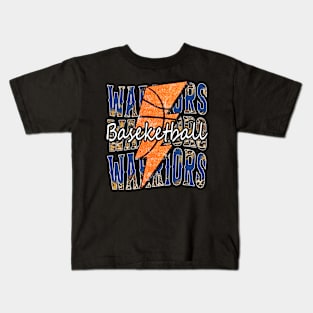 Graphic Basketball Warriors Proud Name Vintage Kids T-Shirt